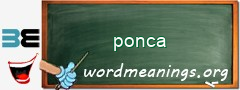 WordMeaning blackboard for ponca